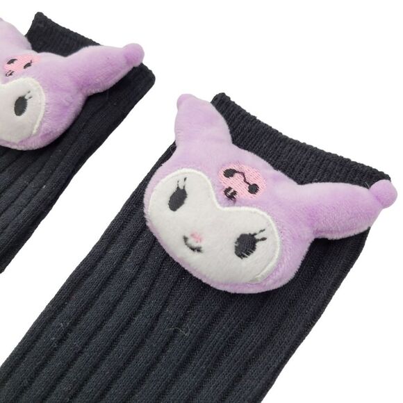 2/$20 Brand New Black/Purple Kuromi Socks Kids 6-10 Yrs - Picture 4 of 6